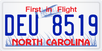 NC license plate DEU8519