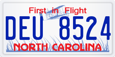 NC license plate DEU8524