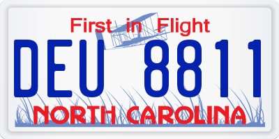 NC license plate DEU8811