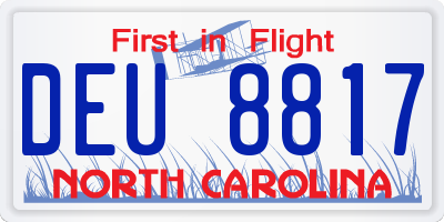 NC license plate DEU8817