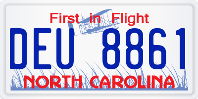NC license plate DEU8861