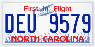 NC license plate DEU9579