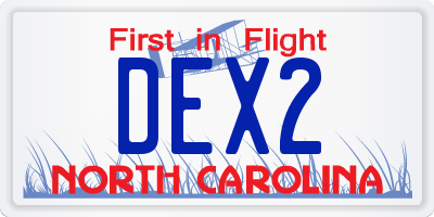 NC license plate DEX2