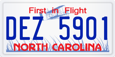 NC license plate DEZ5901