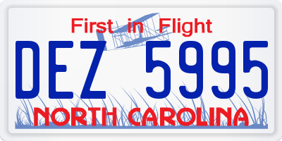 NC license plate DEZ5995
