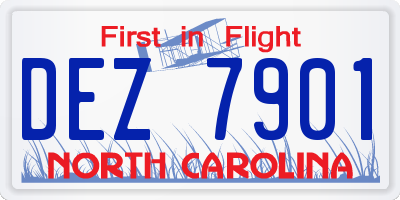 NC license plate DEZ7901