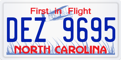 NC license plate DEZ9695
