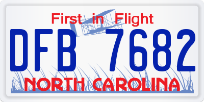 NC license plate DFB7682