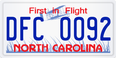 NC license plate DFC0092