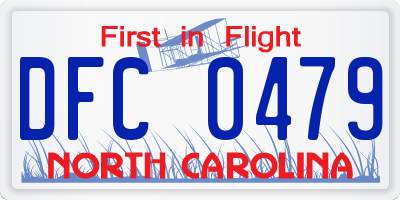NC license plate DFC0479