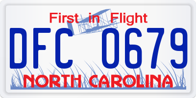 NC license plate DFC0679