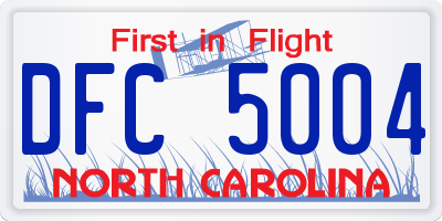 NC license plate DFC5004