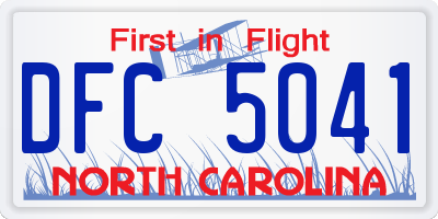 NC license plate DFC5041