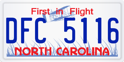 NC license plate DFC5116