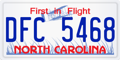 NC license plate DFC5468