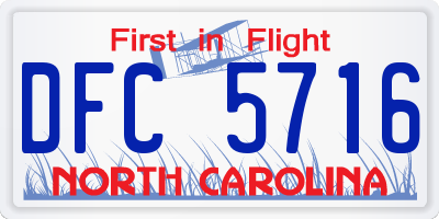 NC license plate DFC5716