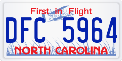 NC license plate DFC5964