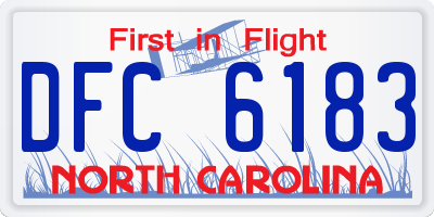 NC license plate DFC6183