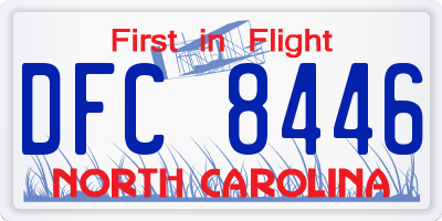 NC license plate DFC8446