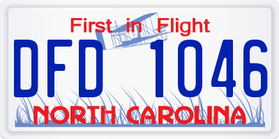 NC license plate DFD1046