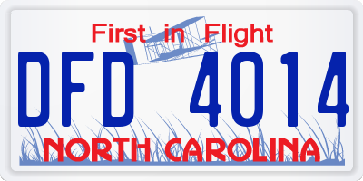 NC license plate DFD4014