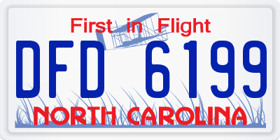 NC license plate DFD6199