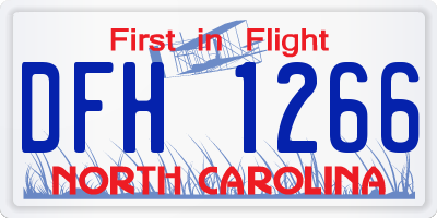 NC license plate DFH1266