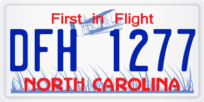 NC license plate DFH1277