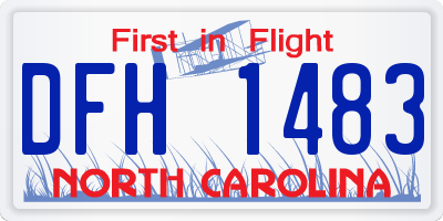 NC license plate DFH1483