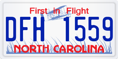 NC license plate DFH1559