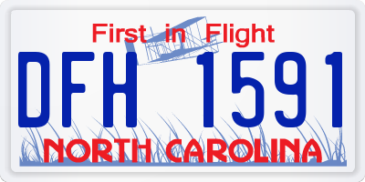 NC license plate DFH1591