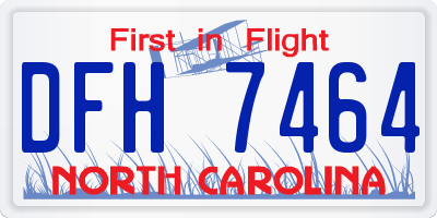 NC license plate DFH7464