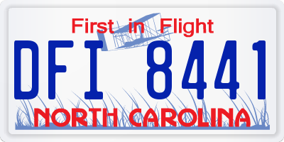 NC license plate DFI8441