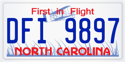 NC license plate DFI9897