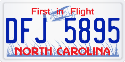 NC license plate DFJ5895