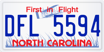 NC license plate DFL5594