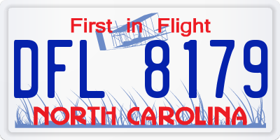 NC license plate DFL8179