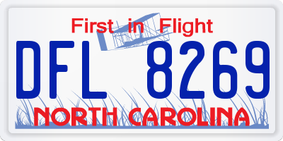 NC license plate DFL8269