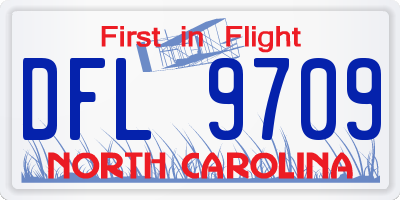 NC license plate DFL9709