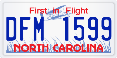 NC license plate DFM1599