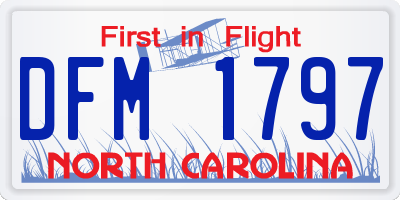 NC license plate DFM1797