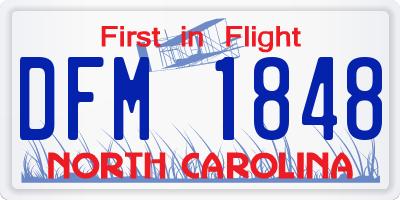 NC license plate DFM1848