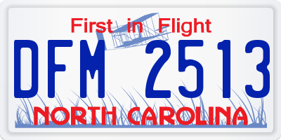 NC license plate DFM2513