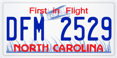 NC license plate DFM2529