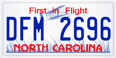 NC license plate DFM2696