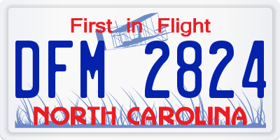 NC license plate DFM2824