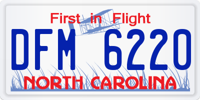 NC license plate DFM6220