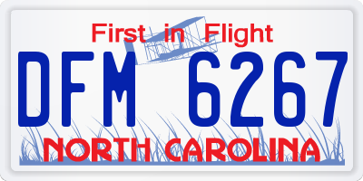 NC license plate DFM6267
