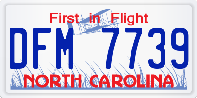 NC license plate DFM7739