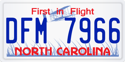 NC license plate DFM7966